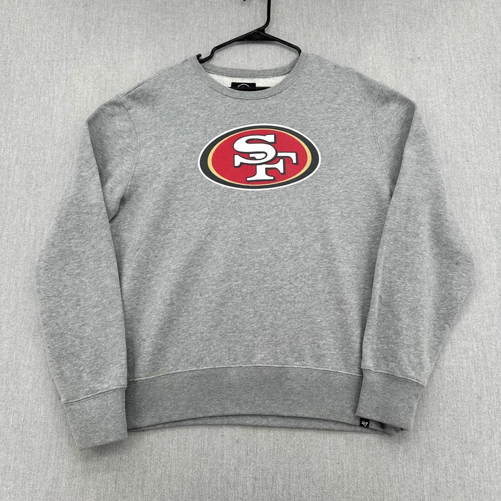 San Francisco 49ers Crewneck 47 Brand Mens XL Sweatshirt Gray Pullover Logo NFL